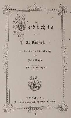 Bild Nr.1: 144-1061 Rafael,L. (d.i. H.Kiesekamp).: (Literatur und illustrierte Bücher bis 19.Jahrhundert)