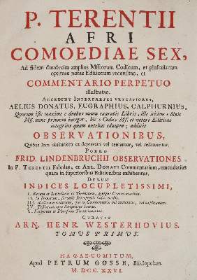 Bild Nr.1: 144-1081 Terentius,A.P.: (Literatur und illustrierte Bücher bis 19.Jahrhundert)