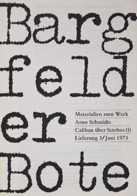 Bild Nr.1: 144-1099 Bargfelder Bote.: (Arno Schmidt)
