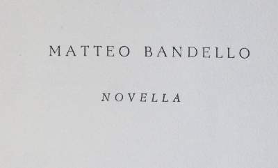 Bild Nr.3: 144-1102 Bandello,M.: (Literatur und illustrierte Bücher 20.Jahrhundert - Alte Literatur in modernen Ausgaben)