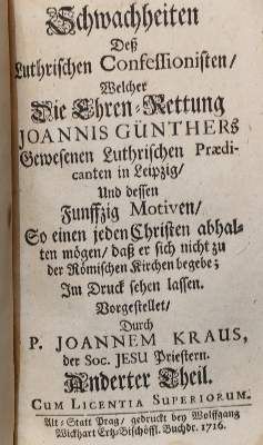 Bild Nr.4: 144-111 Kraus,J.: (Alte Drucke, Handschriften und Theologie)