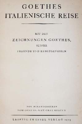 Bild Nr.1: 144-1161 Goethe,J.W.v.: (Literatur und illustrierte Bücher 20.Jahrhundert - Alte Literatur in modernen Ausgaben)