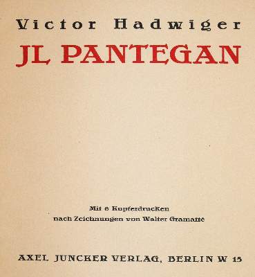 Bild Nr.1: 144-1174 Hadwiger,V.: (Literatur und illustrierte Bücher 20.Jahrhundert - Alte Literatur in modernen Ausgaben)