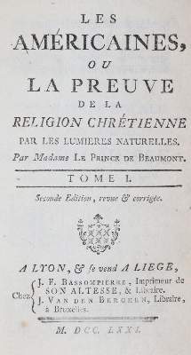 Bild Nr.1: 144-119 Leprince de Beaumont,(J.M.).: (Alte Drucke, Handschriften und Theologie)