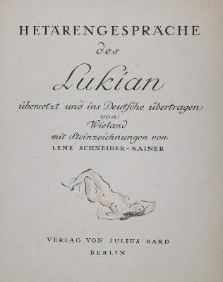 Bild Nr.4: 144-1209 Lukian.: (Literatur und illustrierte Bücher 20.Jahrhundert - Alte Literatur in modernen Ausgaben)