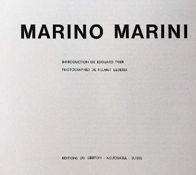 Bild Nr.1: 144-1221 Marini, Marino.: (Literatur und illustrierte Bücher 20.Jahrhundert - Alte Literatur in modernen Ausgaben)