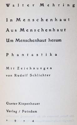 Bild Nr.1: 144-1275 Mehring,W.: (Schlichter)
