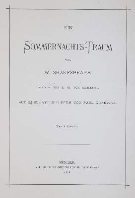 Bild Nr.4: 144-1282 Shakespeare,W.: (Literatur und illustrierte Bücher 20.Jahrhundert - Alte Literatur in modernen Ausgaben)