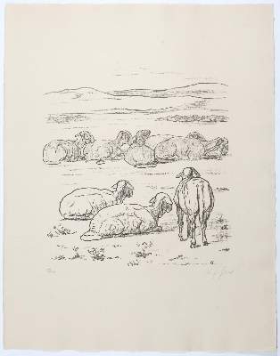 Bild Nr.8: 144-1283 Siebzehn Steinzeichnungen.: (Literatur und illustrierte Bücher 20.Jahrhundert - Alte Literatur in modernen Ausgaben)