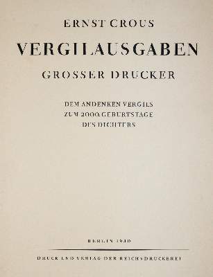 Bild Nr.1: 144-1294 Crous,E.: (Vergil)