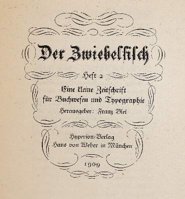 Bild Nr.2: 144-1304 Zwiebelfisch, Der.: (Literatur und illustrierte Bücher 20.Jahrhundert - Alte Literatur in modernen Ausgaben)