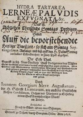 Bild Nr.1: 144-131 Merz,J.G.: (Alte Drucke, Handschriften und Theologie)
