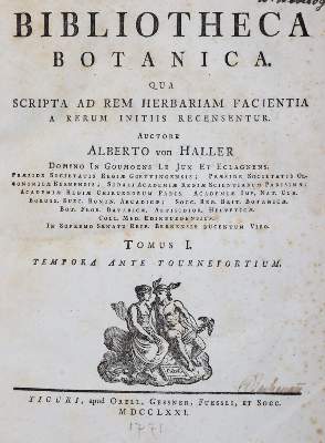 Bild Nr.1: 144-1312 Haller,A.v.: (Botanik)