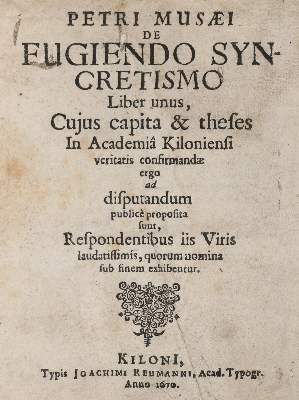 Bild Nr.1: 144-133 Musaeus,P.: (Alte Drucke, Handschriften und Theologie)