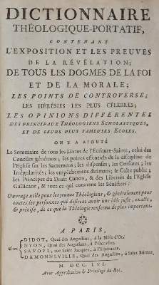Bild Nr.1: 144-137 (Nonnotte,C.F.).: (Alte Drucke, Handschriften und Theologie)