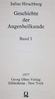 Bild Nr.1: 144-1376 Hirschberg,J.: (Medizin)