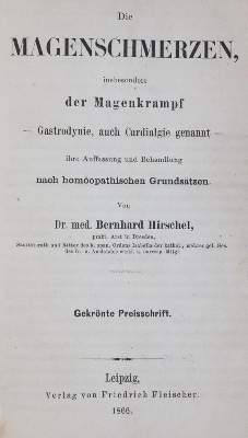 Bild Nr.1: 144-1387 Hirschel,B.: (Medizin, Homöopathie)