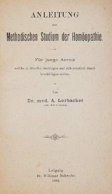 Bild Nr.1: 144-1393 Lorbacher,A.: (Medizin, Homöopathie)