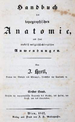 Bild Nr.1: 144-1397 Hyrtl,J.: (Medizin)