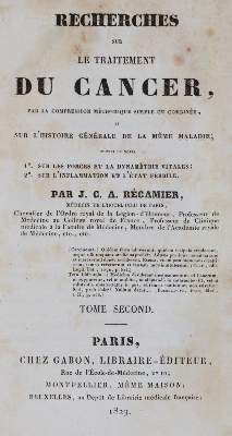Bild Nr.1: 144-1400 Recamier,J.C.A.: (Medizin, Krebs)