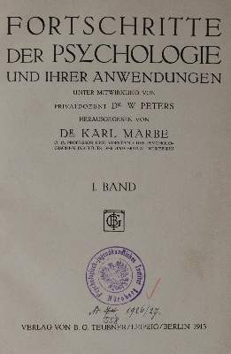 Bild Nr.1: 144-1419 Marbe,K. u. W.Peters (Hrsg.).: (Medizin, Psychologie)