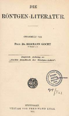 Bild Nr.1: 144-1426 Gocht,H.: (Medizin, Röntgen)