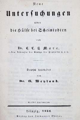 Bild Nr.1: 144-1430 Marc,C.C.H.: (Medizin, Scheintod)
