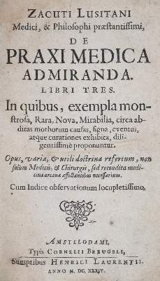 Bild Nr.1: 144-1442 Zacuto Lusitano,A.: (Medizin)