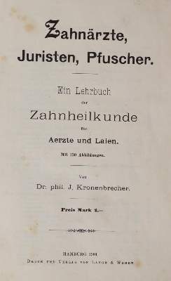 Bild Nr.1: 144-1443 Kronenbrecher,J.: (Medizin, Zahnheilkunde)