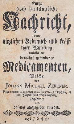 Bild Nr.1: 144-1444 Zerener,J.M.: (Medizin)