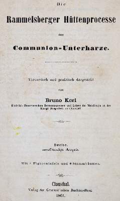 Bild Nr.1: 144-1512 Kerl,B.: (Verschiedene Gebiete - Varia, Bergbau)