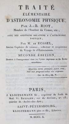 Bild Nr.1: 144-1517 Biot,J.B.: (Verschiedene Gebiete - Varia)