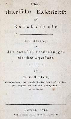 Bild Nr.1: 144-1535 Pfaff,C.H.: (Verschiedene Gebiete - Varia, Elektrizität)
