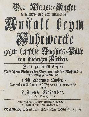 Bild Nr.1: 144-1538 Lysippus Sosander (Pseud.).: (Verschiedene Gebiete - Varia, Fuhrwesen)