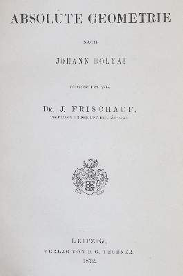 Bild Nr.2: 144-1565 Bolyai,J.: (Verschiedene Gebiete - Varia, Mathematik)
