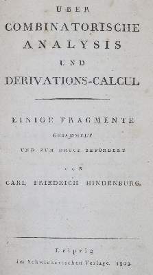 Bild Nr.1: 144-1584 Hindenburg,C.F.: (Verschiedene Gebiete - Varia, Mathematik)
