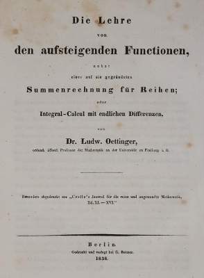 Bild Nr.1: 144-1595 Oettinger,L.: (Verschiedene Gebiete - Varia, Mathematik)