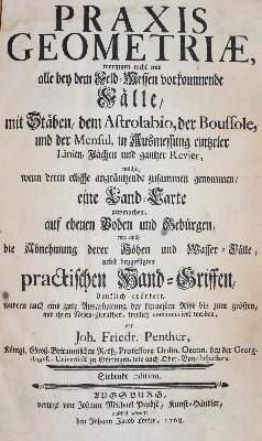 Bild Nr.1: 144-1598 Penther,J.F.: (Verschiedene Gebiete - Varia, Mathematik)