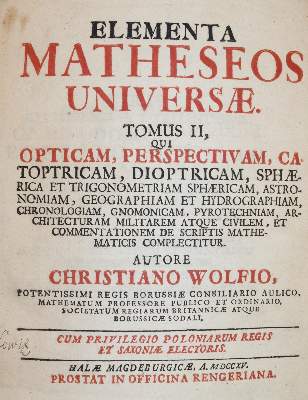 Bild Nr.1: 144-1603 Wolff,C.: (Verschiedene Gebiete - Varia, Mathematik)