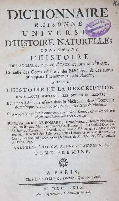Bild Nr.1: 144-1666 Valmont-Bomare,(J.C.).: (Verschiedene Gebiete - Varia)