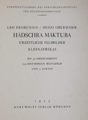 Bild Nr.1: 144-1672 Frobenius,L. u. H.Obermaier.: (Afrika)