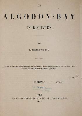 Bild Nr.1: 144-1686 Bibra,E.v.: (Amerika, Bolivien)