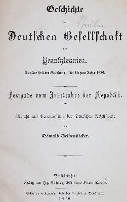 Bild Nr.1: 144-1705 Seidensticker,O.: (Amerika)