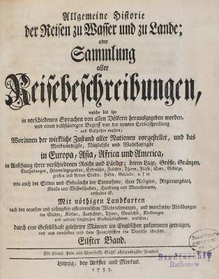 Bild Nr.1: 144-1714 Allgemeine Historie der Reisen: (Asien)
