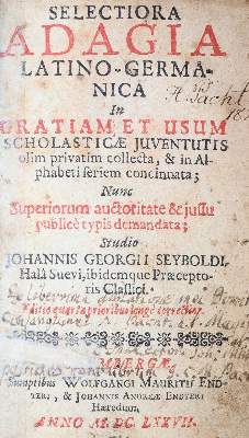 Bild Nr.1: 144-186 Seybold,J.G.: (Alte Drucke, Handschriften und Theologie)