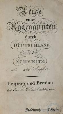 Bild Nr.1: 144-1874 Reise eines Ungenannten: (Deutschland)