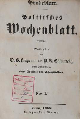 Bild Nr.1: 144-1875 (Langenschwarz,M.L.).: (Deutschland, Revolution 1848/49 - Vormärz - Politik, Handschriften)
