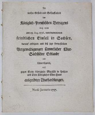 Bild Nr.4: 144-1912 Unpartheyische Gedanken: (Deutschland, Siebenjähriger Krieg, Vier Schriften)