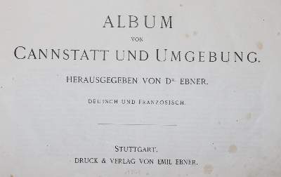Bild Nr.1: 144-1916 Ebner,(E.).: (Deutschland, Stuttgart, Cannstatt)