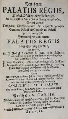 Bild Nr.1: 144-1921 Von denen Palatiis Regiis,: (Deutschland)